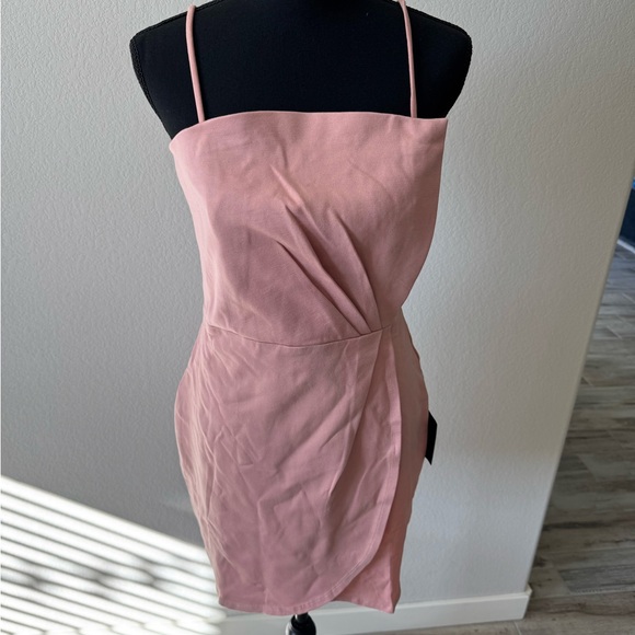 Lulus Drinks on Me Mauve Pink Sleeveless Pleated Bodycon Dress Size M - Picture 7 of 15